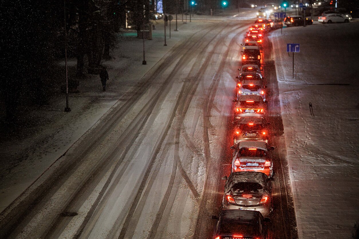 Traffic jam in Vilnius