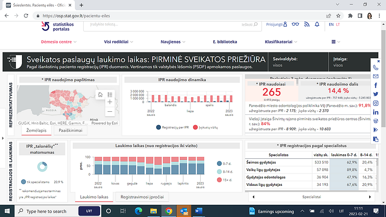 Išankstinės registracijos internete švieslentė
