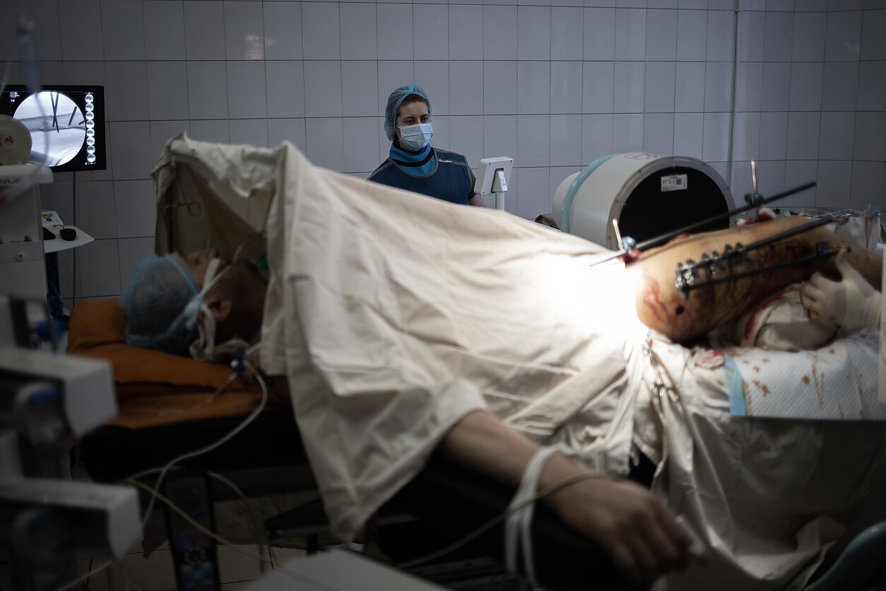 A military hospital in Ukraine.