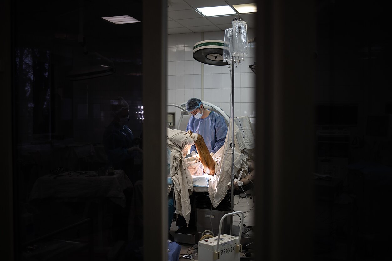 A military hospital in Ukraine.