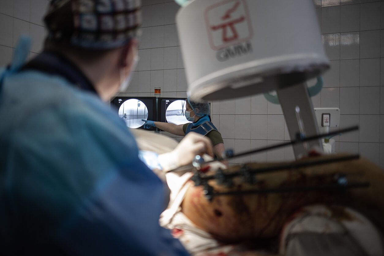 A military hospital in Ukraine.