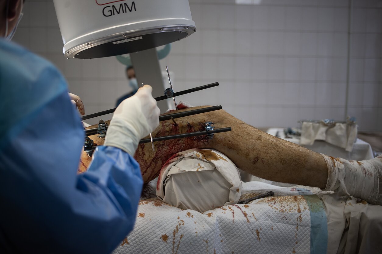 A military hospital in Ukraine.