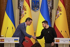 Pedro Sanchezas ir Volodymyras Zelenskis Pedro Sanchezas ir Volodymyras Zelenskis
