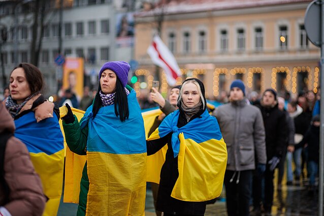 Rusijos karo prieš Ukrainą metinės. Eisena nuo Katedros iki Nepriklausomybės aikštės Rusijos karo prieš Ukrainą metinės. Eisena nuo Katedros iki Nepriklausomybės aikštės