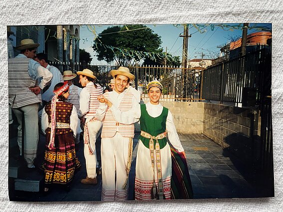 Nadja Gircis and her cousin joined the Lithuanian community folk dance group in Brazil