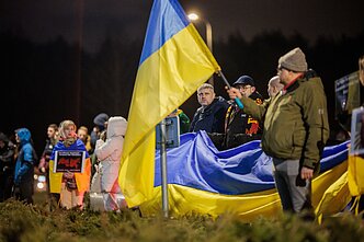 Протест против выступления Моргенштерна в Вильнюсе, март 2023 г.