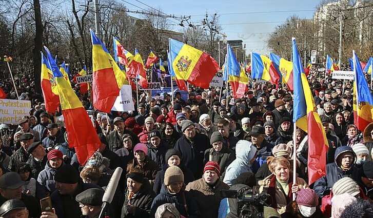 Moldovos policija: antivyriausybinius protestus Kišiniove kurstę žmonės – Rusijos koordinuotas diversantų tinklas