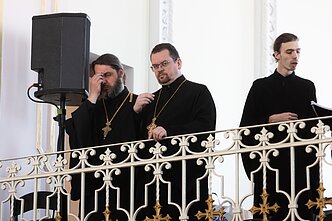 Sekmadienį Konstantinopolio patriarchato kunigai aukojo mišias 