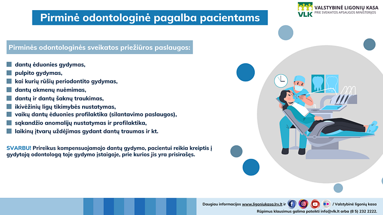 Pirminė odontologinė pagalba Pirminė odontologinė pagalba