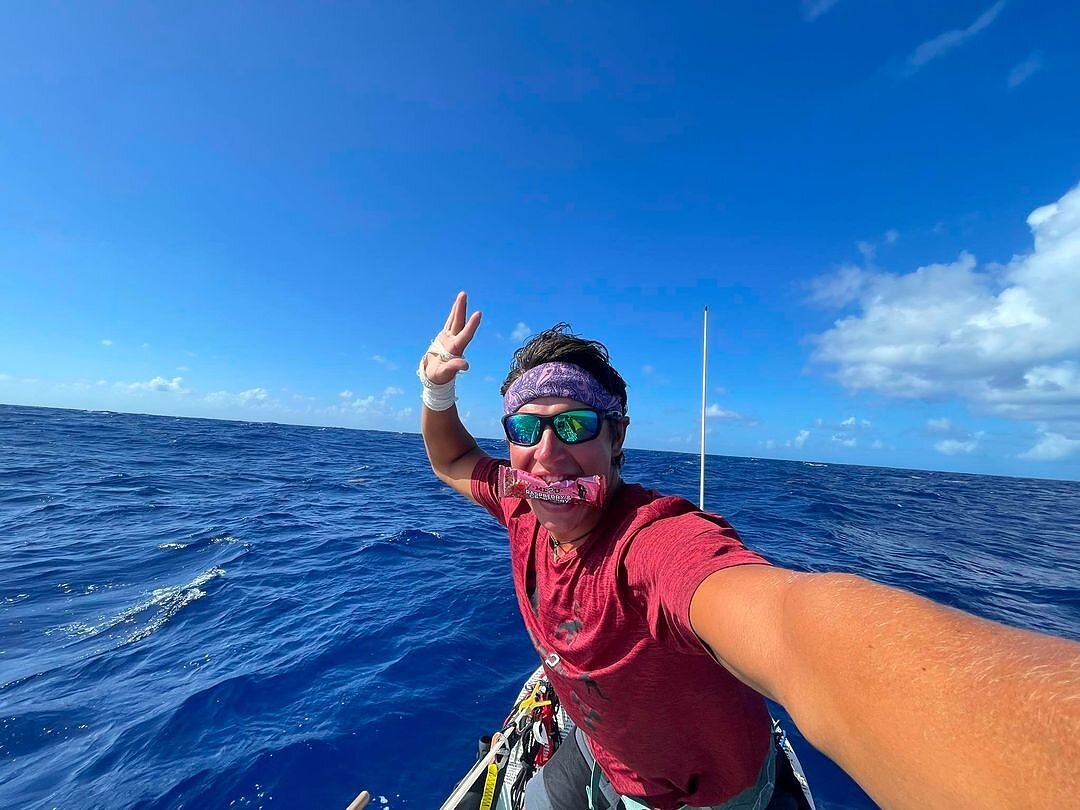 Aurimas Valujavičius rowing solo across the Atlantic