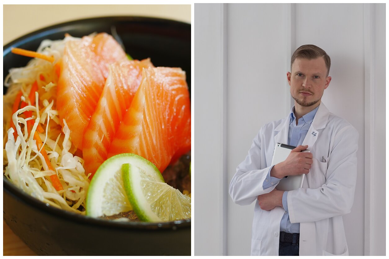 Gydytojas dietologas E. Grišina pataria neskubėti vartoti papildų, geriau omega-3 riebalų rūgščių atsargas papildyti su maistu.