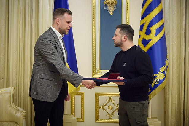 Gabrielius Landsbergis ir Volodymyras Zelenskis Gabrielius Landsbergis ir Volodymyras Zelenskis