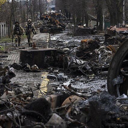 Santara. Audycja w języku polskim. Bucza jest jednym z głównych symboli rosyjskiego okrucieństwa
