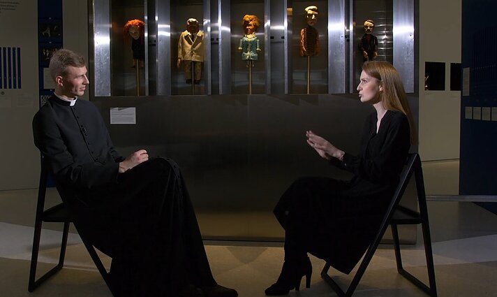 Klierikas Linas Braukyla ir politologė Rima Urbonaitė