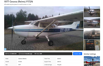 Private jet advertisement