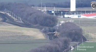 „Bild“: ukrainiečiai pirmą kartą paviešino įrašą, kaip smogia Rusijos teritorijai