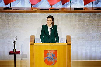 Przewodnicząca Sejmu Viktorija Čmilytė-Nielsen Przewodnicząca Sejmu Viktorija Čmilytė-Nielsen