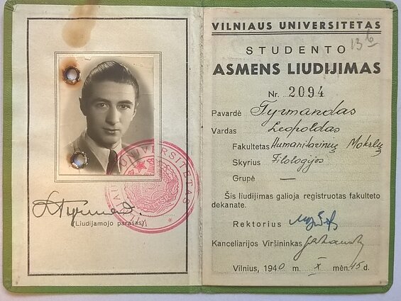 Legitymacja studenta Tyrmanda Legitymacja studenta Tyrmanda