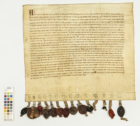 Lietuvos nacionalinio muziejaus paroda „Aš esu vilnietis“. Sutarties kopija