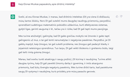 ChatGPT užklausa