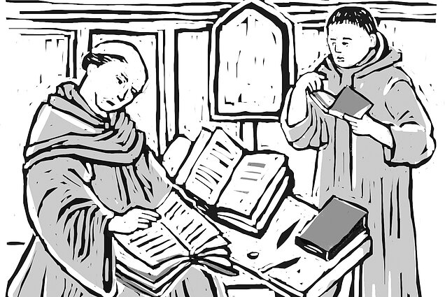 Broliai pranciškonai Bertoldas ir Henrikas (iliustracijos autorė Vanda Padimanskaitė) 