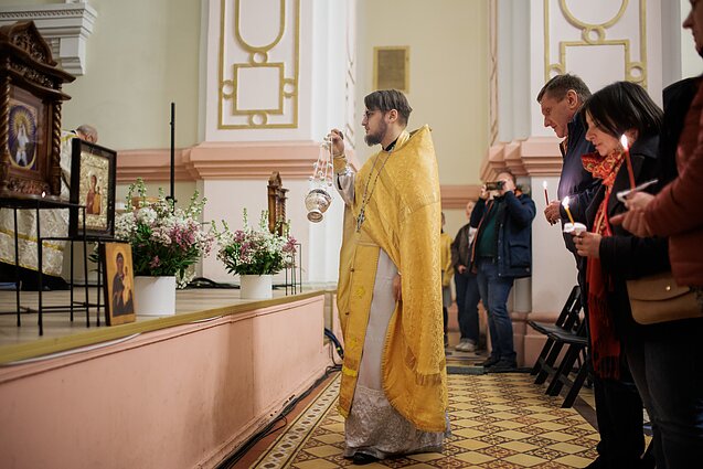 Visuotinio Konstantinopolio patriarchato dvasininkų Lietuvoje surengtos šventų Velykų pamaldos lietuvių kalba Visuotinio Konstantinopolio patriarchato dvasininkų Lietuvoje surengtos šventų Velykų pamaldos lietuvių kalba