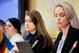 Spaudos konferencija „Azov" organizacijos fenomenas totalinio karo akivaizdoje“. 