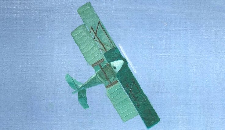 Kaune eksponuojama tarpukario karo lakūno Aleksandro Kostkaus-Kostkevičiaus tapybos paroda „Iš debesų“