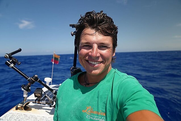 Žinios. Dar kartą atidėtas per Atlantą irkluojančio Valujavičiaus atplaukimas į Floridos pakrantę