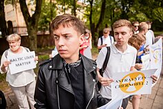 Акция по случаю обращения против депутатов Сейма Литвы к парламенту Латвии, с просьбой отказаться от покупки электроэнергии с БелАЭС Островецкой АЭС в Вильнюсе Акция по случаю обращения против депутатов Сейма Литвы к парламенту Латвии, с просьбой отказаться от покупки электроэнергии с БелАЭС Островецкой АЭС в Вильнюсе