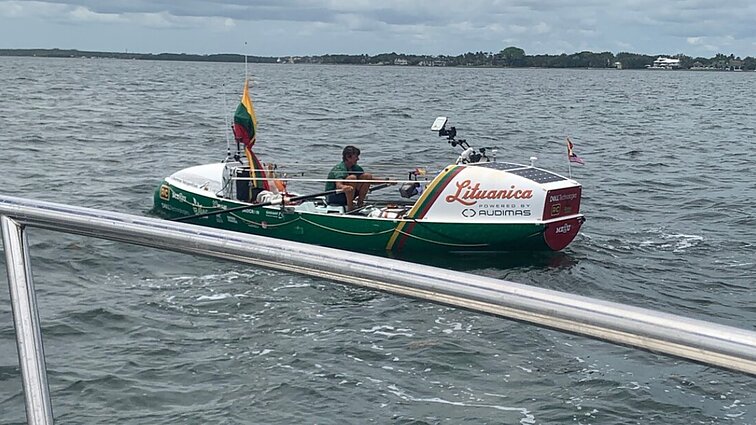 Panorama. Istorinė finišo tiesioji: Valujavičius baigė 4 mėnesių kelionę per Atlanto vandenyną