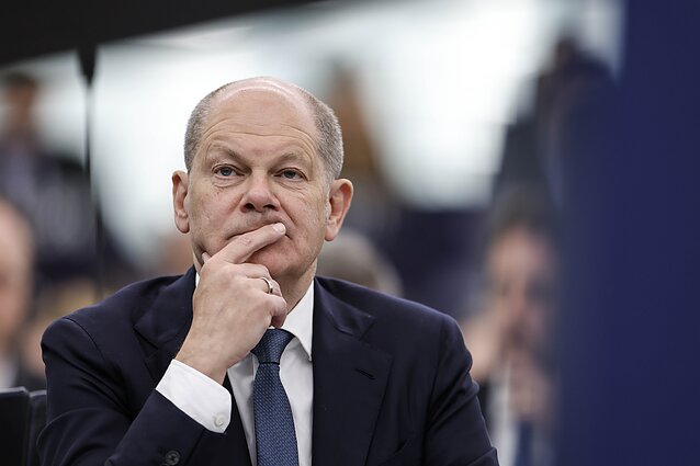 Europos dienos proga – Sholzo kalba: pabrėžta vienybės svarba, sulaukusi kritikos dėl to nerodančių Berlyno veiksmų