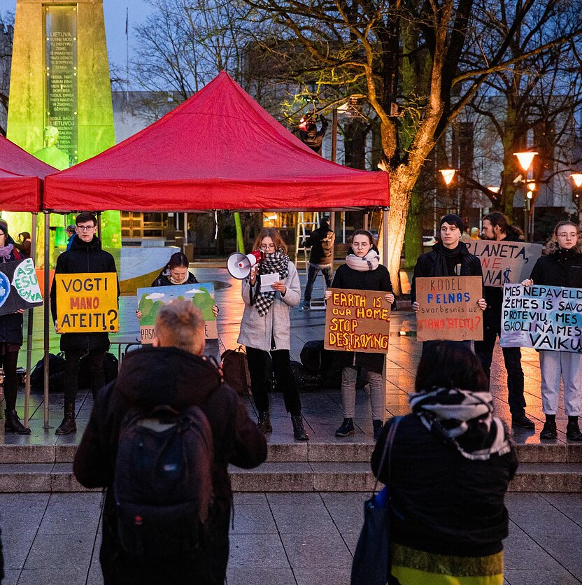 J. Stacevičiaus / LRT nuotr., protestas dėl klimato kaitos