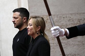 Wołodymyr Zelenski i Giorgia Meloni Wołodymyr Zelenski i Giorgia Meloni