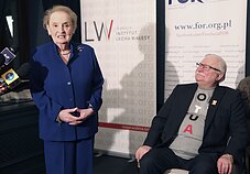 Madeleine Albright i Lech Wałęsa