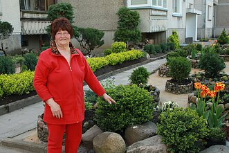 Kristina Šeniauskienė and her garden in Justiniškės, Vilnius