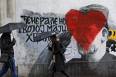 Ratko Mladićių vaizduojantys grafičiai Serbijoje