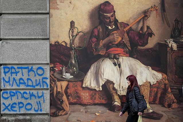 Ratko Mladićių vaizduojantys grafičiai Serbijoje