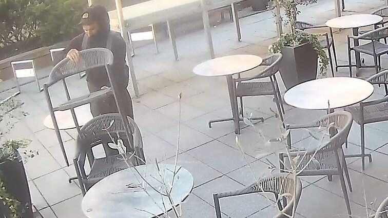 Vilniaus policija prašo visuomenės pagalbos – ieško kėdes nugvelbusio asmens