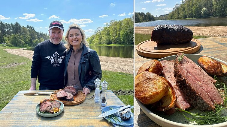 Kiaulienos šmotas grilyje