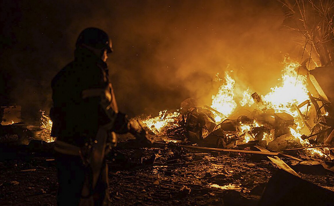 Žinios. Ukrainos pareigūnai praneša, kad Kyjive naktį nugriaudėjo keli sprogimai