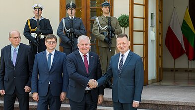 Szefowie resortu obrony Litwy i Polski