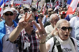Opozicijos protestas Varšuvoje Opozicijos protestas Varšuvoje