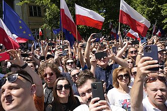 Opozicijos protestas Varšuvoje Opozicijos protestas Varšuvoje