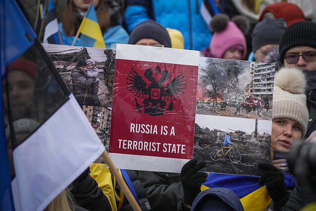 Ukrainos palaikymo demonstracija Taline