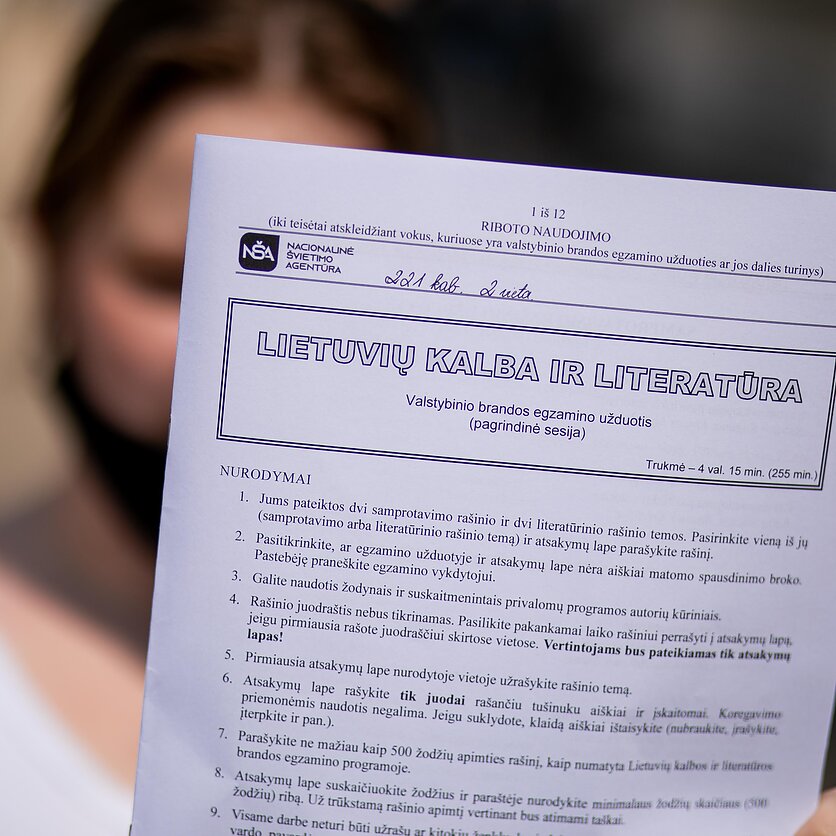 D. Umbraso  / LRT nuotr., Lietuvių kalbos ir literatūros egzaminas
