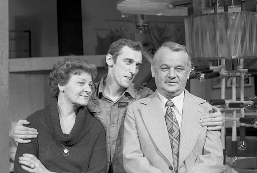 Birutė Raubaitė, Valentinas Masalskis ir Leonardas Zelčius. 1979 m. 