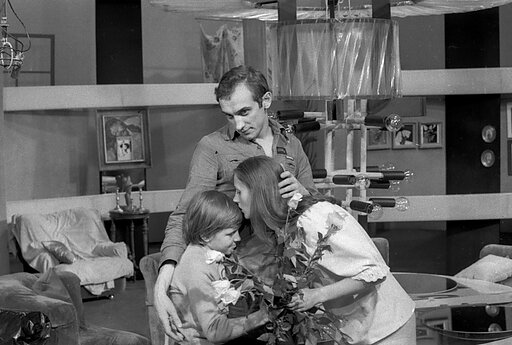S. Pajarskas (kairėje), Valentinas Masalskis, Stasė Ivanauskaitė. 1979 m.