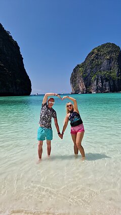 Brigita Povilionienė su vyru Aivaru