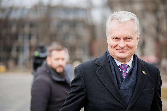 Gitanas Nausėda balsavo savivaldybių rinkimuose